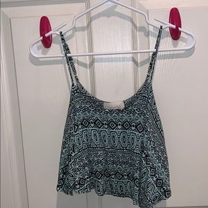 Cropped flowy tank top